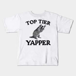 Top Tier Yapper / Raccoon Vintage Cartoon Kids T-Shirt